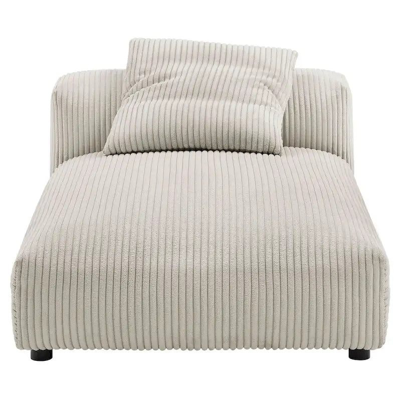 Corduroy Upholstered Armless Recliner