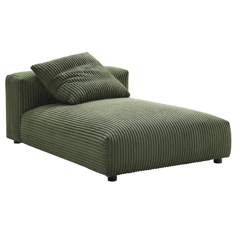 Corduroy Upholstered Armless Recliner