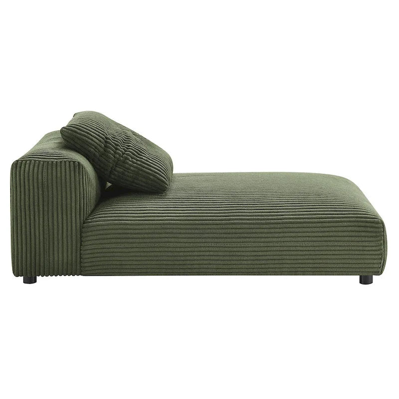 Corduroy Upholstered Armless Recliner
