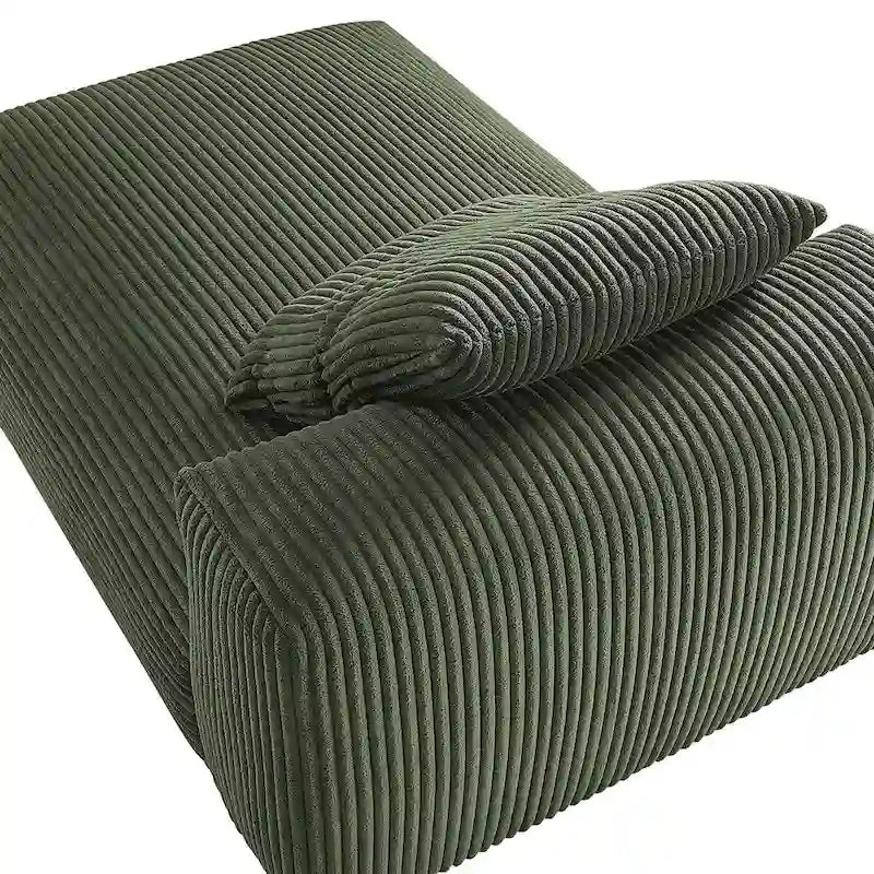 Corduroy Upholstered Armless Recliner